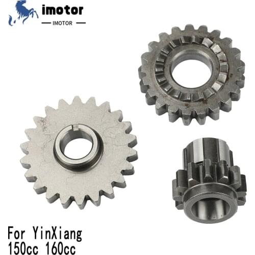YX 160 Motorcycle Start Gear Bridge Gear Driven Gear Kit For YinXiang 150cc 160cc Horizontal Engine Dirt Pit Bike Parts