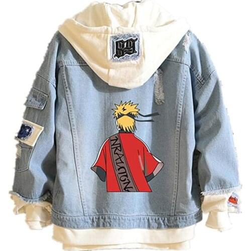 Halloween Women Men Costumes Anime Cosplay Uchiha Sasuke Jacket Sweatshirt Denim Fleeces Costume Casual Sweatshirt Unisex