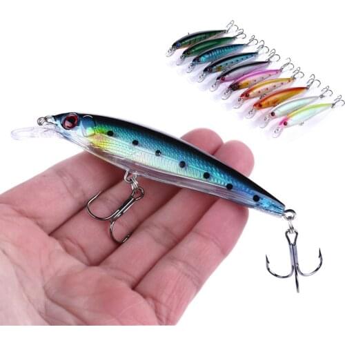 1pcs 11CM 13.4G fishing lure minnow Simulation Fish Skin hard swimbiat fishing bait Artificial Fishing Accessories Tackle