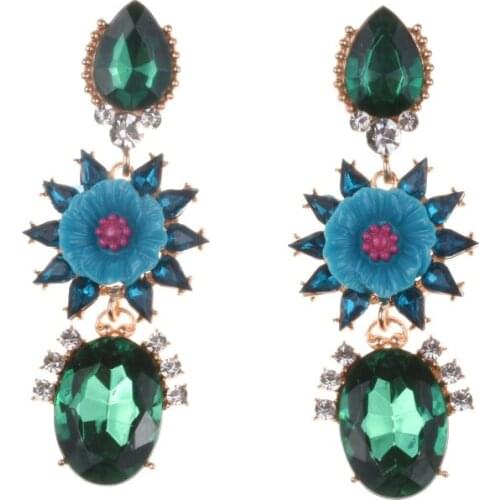 2021New Fashion Bijoux MultiColor Statement Earrings Luxury Engagement Jewelry Bohemian Charm Long Drop Earrings For Women