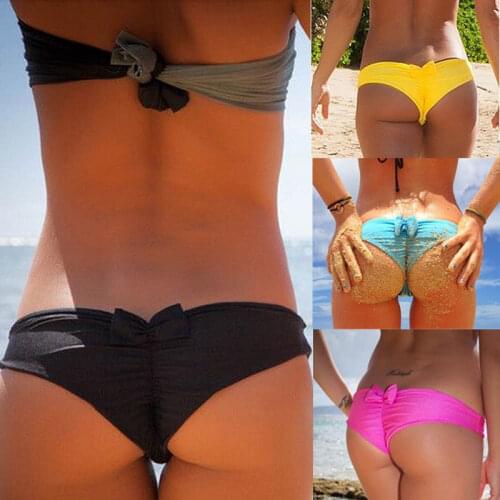 2019 Sexy women Bikini Bottoms Swimming G-String Briefs Panty Bikini Thong Bottom Swimsuit Brazilian Thong maillot