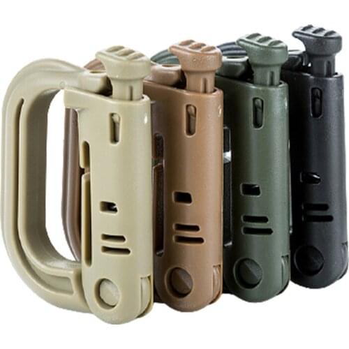 5Pcs Grimloc Molle Carabiner D Locking Ring Plastic Clip Snap ITW Fastener Bag Buckle Outdoor Camping Hiking Quick Draw Tool