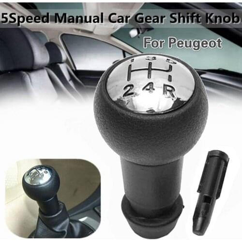 60% Dropshipping!! Car Shifter 5 Speed Durable ABS Car Manual Gear Shift Knob for Peugeot 106 206 306 406 806 107 207 307