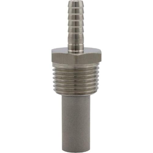 1/2" MPT Inline Carbonation Aeration Diffusion Oxygen Stone 2 Micron 1/4"Barb Homebrew