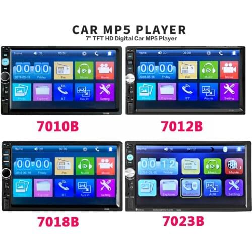 ForHD 7" autoradio 2 din car radio coche recorder Touch Screen audio bluetooth usb rear view camera mp5 multimidio player