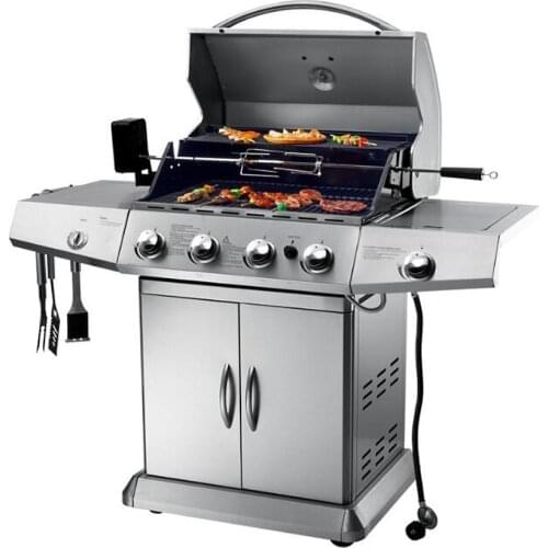 Stainless Steel BBq Grill Gas Stove Camping Roast Picnic Tools Garden Grills Accessories Commercial Outdoor Meat Barbecue Oven