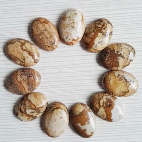 Natural picture stone beads Oval CAB CABOCHON teardrop loose beads 20pcs/lot 25*18mm Free shipping Wholesale