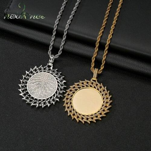 Nextvance New Necklaces Stainless Steel Chain Micro-inlaid Zircon Sun Copper Pendant Necklace For Women Boy Men Jewelry Gift