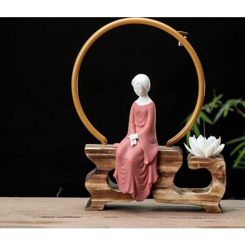 Ceramic Maid, Tea Pet, Tea Art Decoration, Home Decoration, Zen Handicraft, Tea Room, Tea Table Decoration Gift