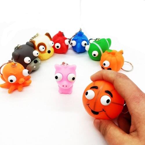 Boom Out Eyes Doll Cartoon Animal Squeeze Antistress Toy Protruding Eyes Stress Relief Venting Funny Whole-man Toys for Boy Girl