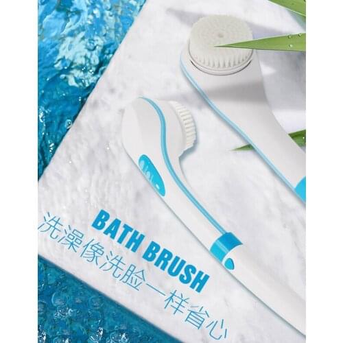 Multi-function waterproof automatic massage rub back to remove dead fur hole cleaning electric bath brush J05