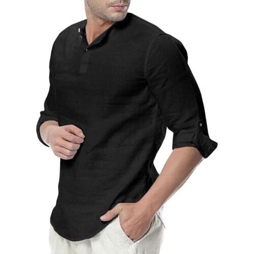 Summer Mans Shirts Pullover Clothing White and Black Plus Size Loose Vintage Casual Shirt Mens European and American Style B602