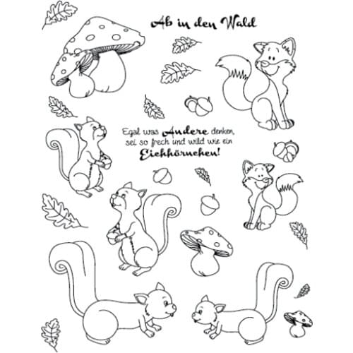 German Squirrel stamp Clear Stamp for Scrapbooking Transparent Silicone Rubber DIY Photo Album Decor A139
