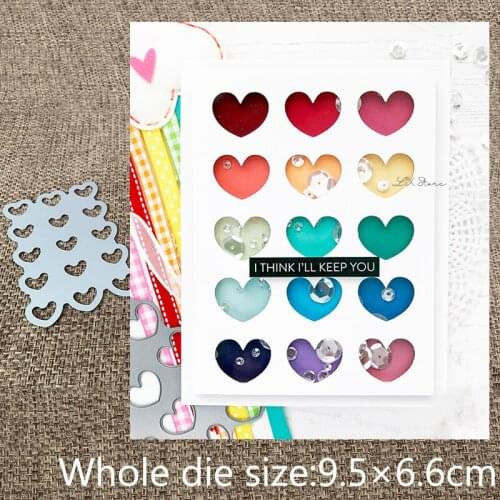 New Design Craft Metal stencil mold Cutting Dies hearts frame decoration scrapbook die cuts Album Paper Card Craft Embossing