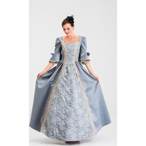 Halloween Clothing Princess Long Dress Dancing Party Performance Adult Female European Aristocratic Court Queen