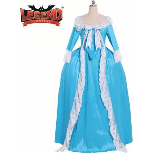 18th century rococo Dress court dress Blue Rococo Baroque Marie Antoinette Ball Gown Dresses