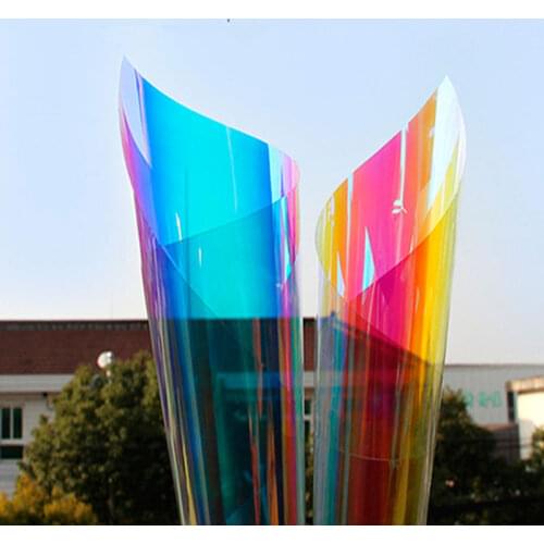 Colorful Glass Film Chameleon Laser Mall Window Explosion-proof Laser Iridescent Holographic Effect Decoration Window Film Epox