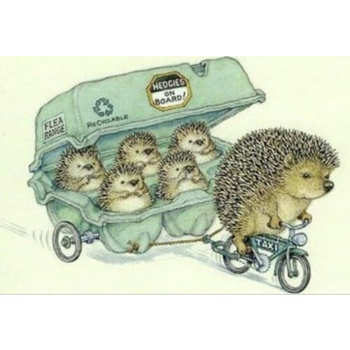 Hedgehog Driver Transparent Clear Pattern Stamps for DIY Scrapbooking/Card Making/Kids Christmas Fun Decoration