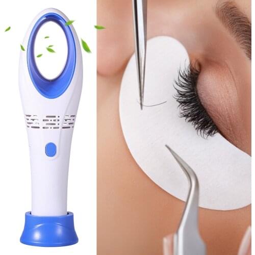 Eyelash Styling Hair Dryer Mini USB Handheld Bladeless Fan Air Conditioning Blower Glue Grafted Eyelashes Dedicated Dryer