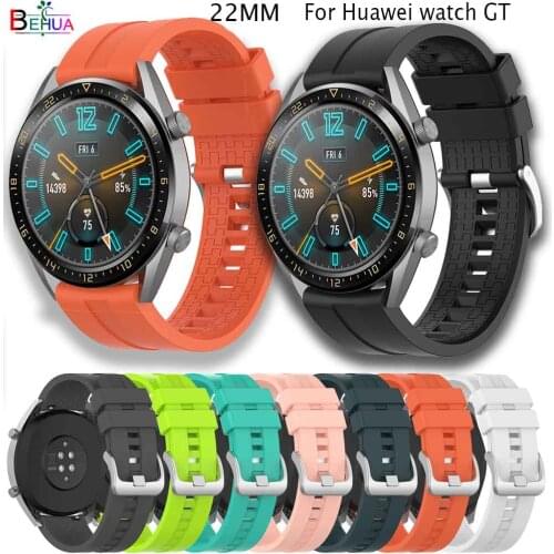 Sport Silicone 22mm watchband For Huawei watch GT 46mm/Active/gear s3/Honor Magic smart watch Replacement wristband Accessories