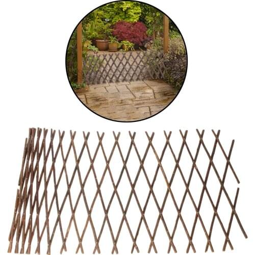 Expandable Bamboo Wooden Garden Fencing Trellis Retractable Lattice Screen