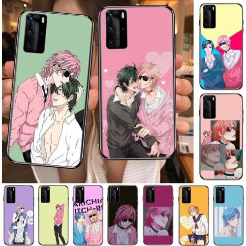 Yarichin Club anime Phone Case For Huawei P40 p30 P20 10 9 8 Lite E Pro Plus Black Etui Coque Painting Hoesjes comic fas