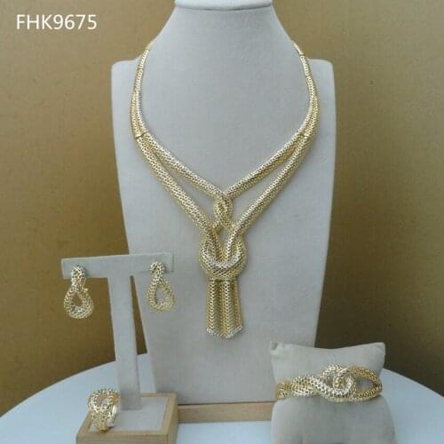 YUMINGLAI New Arrivals Elegant Design Dubai African Ladies Jewelry Set FHK9675