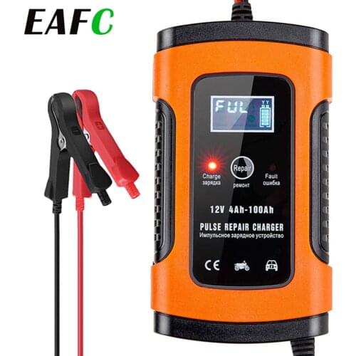 12V 5A Full Automatic Car Battery Charger Power Pulse Repair Chargers Wet Dry Lead Acid Battery Chargers Digital LCD Display
