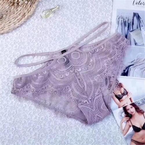 Ladies sexy low waist briefs sexy lace seamless breathable low waist briefs thin belt temptation panties A19313