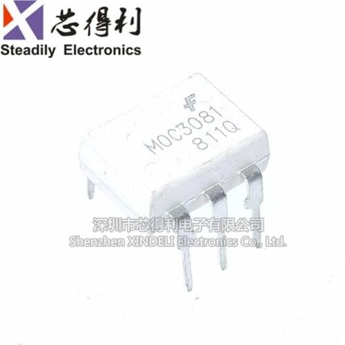10pcs/lot Moc3081 Optical Isolator-Three-Terminal Bidirectional Triode Thyristor SCR Output Dip-6