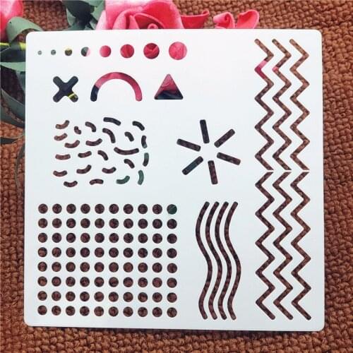 13*14CM Leaf Mold Shield DIY Cake Scrapbook Stencils Hollow Embellishments Printing Lace Ruler Valentines Day