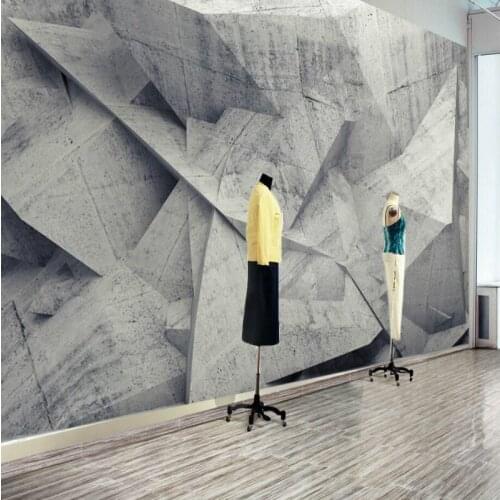 Bacaz Large Papel Mural 3D Geometry Wallpaper 3d Wall Photo Mural for Clothes Shop Living Room Sofa Background 3d Wall paper