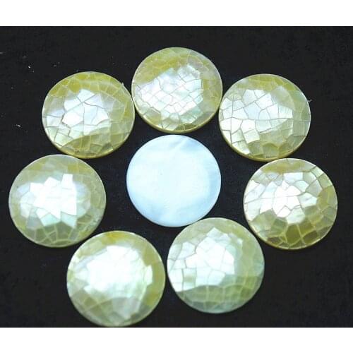 5pcs nature shell beads cabochons abalone shell round shape size 16mm white shell black shell yellow shell for craft making find