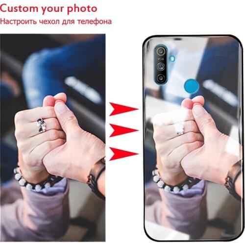 DIY Custom Phone Case For OPPO Realme C3 RMX2020 RealmeC3 Cover C3 Tempered Glass Case Customized Picture Name Covers Photo diy