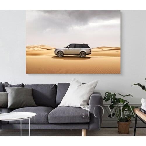 Desert Land Rover Range Rover SUV Sand Wallpaper Posters Fabric Canvas Print Paintings Wall Art for Living Room Decor