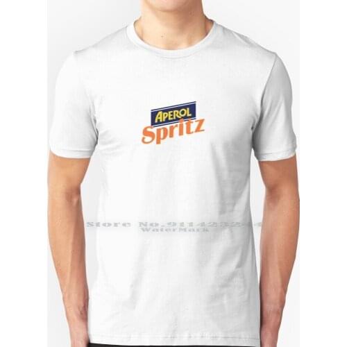 Spritz T Shirt 100% Pure Cotton Spritz Prosecco Campari Champagne Soda Cocktail Logo Aperitif Aperitivo Drink Orange Citrus