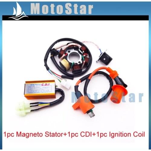 Performance Ignition Coil 6 Poles Magneto Stator 6 Pins Wires AC CDI Box For Chinese ATV Go Kart GY6 50cc Engine Moped Scooter