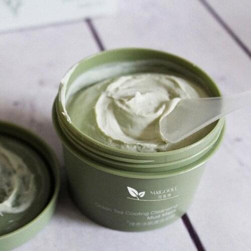 100g Green Tea Ice Muscle Mud Mask Shrink Pores Mask Deep Cleansing Remove Blackheads Skin Care Oil Control Mud Mask