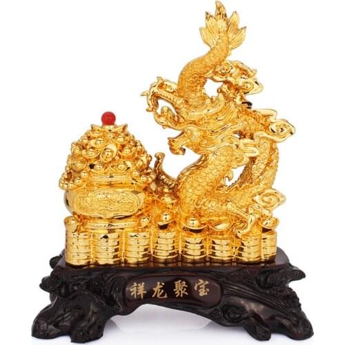 IN 2017 THE NEW DRAGON LIVING ROOM TV CABINET DESK LUCKY GIFT AND HOME DECORATION ARTS AND CRAFTS
