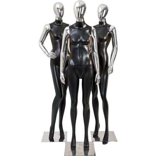 New Style High Quality Models Props Female Mannequin Body Electroplating Gold and silver Head And Hand Display