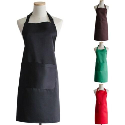 Pure Color Cooking Kitchen Apron For Woman Men Chef Waiter Cafe Shop BBQ Hairdresser Aprons Bibs Kitchen Accessory Dropshipping