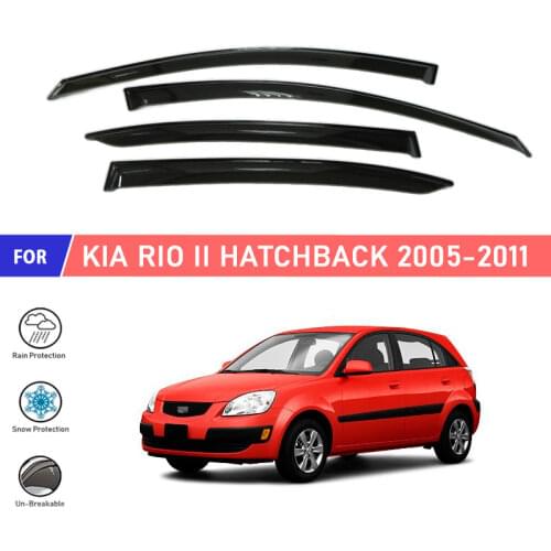 Window deflector for Kia Rio II Hatchback 2005-2011 car window deflector wind guard vent sun rain visor cover car styling decor