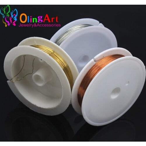 OlingArt 1MM 3roll/lot Silver Golden Copper plated Beading wire Accessories DIY Bracelet choker necklace Jewelry making 2019