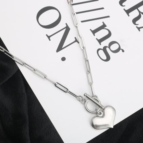 Fashion new word buckle necklace accessories men and women wild love pendant necklace hot sale