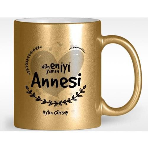Personalized World Best Mother Design Gold Gilded Mug Cup-11