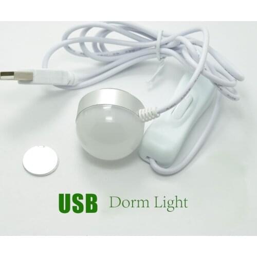 Highlight mini USB lamp with switch originality LED university student dorm lamp eye-protecting single-capped nightlamp 5W
