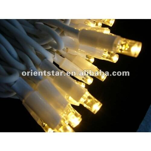 Holiday Decoration Christmas Extendable Light String Rubber Cable Outdoor Use 10m 100 PCs LED Warm White