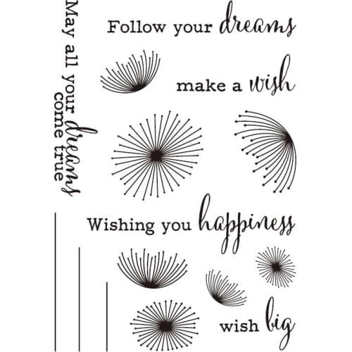 Wish Transparent Clear Silicone Stamp Seal DIY Scrapbooking photo Album Decorative Clear Stamp A0602