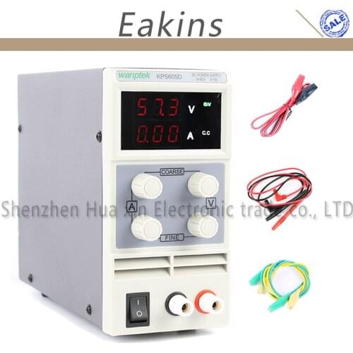 605D 605DF Adjustable LED Display Mini Laboratory Switch DC Power Supply Protection Function 60V 30V 5A 110V-230V 0.1V 0.01A EU