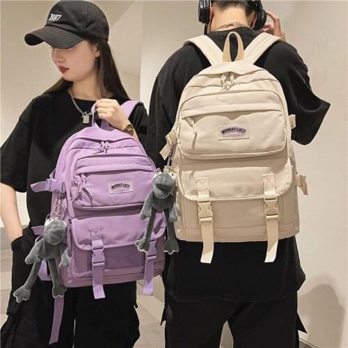 Women Men Backpack Female Harajuku School Laptop Bag College Lady High Capacity Casual Boys Backpack Fashion Book Bag Student